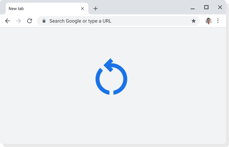 Updates automatically Chrome UI with applying update icon