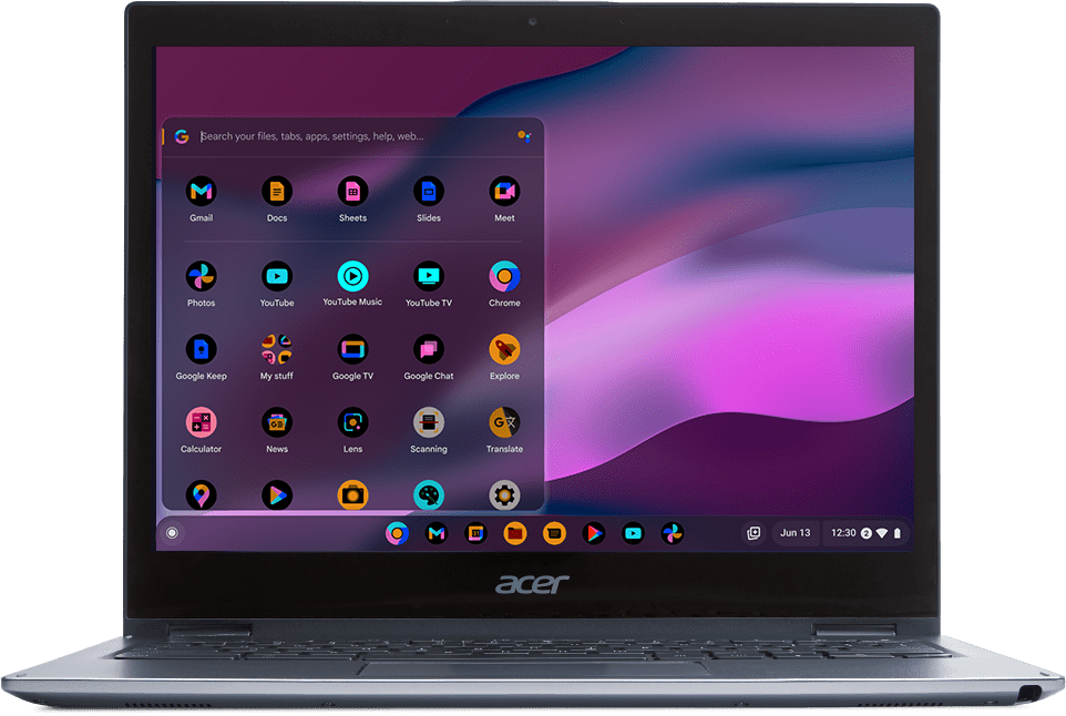 Als je naar hoog contrast overschakelt, worden kleuren omgekeerd op je Chromebook.