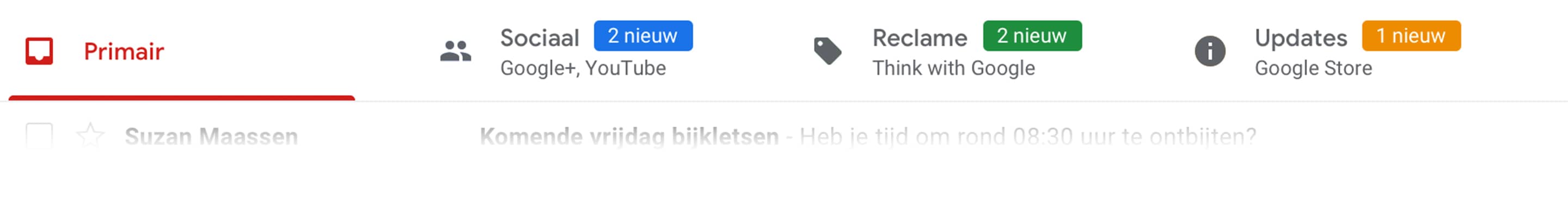 Nieuwe inbox